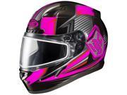 HJC CL 17 Striker Snow Helmet w Frameless Dual Lens Shield Neon Pink Black LG