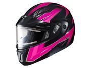 HJC CL MAX 2 Ridge Modular Snow Helmet w Electric Shield Pink Black SM