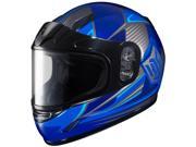 HJC CL YSN Striker Youth Snowmobile Helmet Neon Blue Black LG