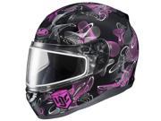 HJC CL 17 2014 Mystic Snow Helmet With Frameless Shield Pink Black XS