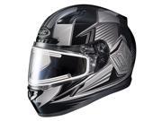 HJC CL 17 Striker Snow Helmet w Electric Shield Black Silver MD