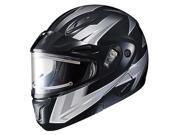 HJC CL MAX 2 Ridge Modular Snow Helmet w Electric Shield Black Silver MD