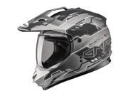 Gmax GM11 Adventure Dual Sport Helmet Black Silver SM