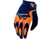 Thor Spectrum Mens MX Offroad Gloves Navy Blue Orange LG