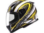 Gmax FF49 Warp Full Face Street Helmet White Yellow SM