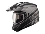 Gmax GM11 Trekka Snowmobile Helmet Flat Black Dark Silver MD