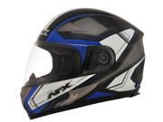 AFX FX 90 Extol Gloss Helmet Blue White Black MD