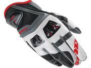 Spidi Jab RR Leather Gloves White Gray Red XL