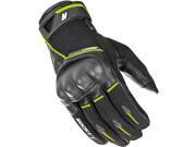 Joe Rocket Super Moto 2016 Mens Leather Riding Gloves Black Hi Vis Yellow LG