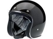 Biltwell Inc. Bonanza 2016 Mini Flake Helmet Gloss Black Gold MD