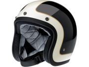 Biltwell Inc. Bonanza 2016 Tracker Helmet Gloss Black Vintage White MD