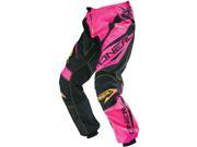 O Neal Element 2016 Womens MX Offroad Pant Pink Yellow 5 6