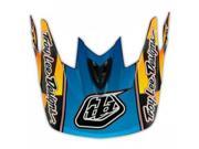 Troy Lee Designs D3 Finish Line Replacement Visor Yellow Blue