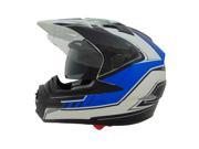 Vega Cross Tour Flow Dual Sport Helmet Blue LG