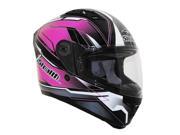 Vega F117 Complex Graphic Quick Release Full Face Helmet Pink MD