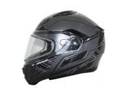 Zox Condor Fluent Double Shield Modular Snow Helmet Silver Black MD