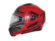 Zox Condor Fluent Double Shield Modular Snow Helmet Red Black LG