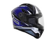 Vega F117 Complex Graphic Quick Release Full Face Helmet Blue LG