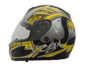 Vega Insight Ace Graphic Quick Release Full Face Helmet Yellow SM