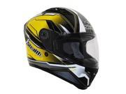 Vega F117 Complex Graphic Quick Release Full Face Helmet Yellow LG