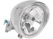 Drag Specialties 5 3 4 Diamond Style Bottom Mt. Headlight w Visor Bezel Clear 2001 0095