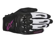Alpinestars Stella SMX 1 Air Womens Gloves Black White Pink LG