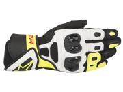 Alpinestars SP Air Mens Leather Gloves Black White Yellow LG