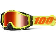 100% Racecraft 2016 MX Goggles w Mirror Lens Attack Yellow Red