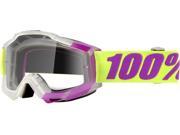 100% Accuri Tootaloo 2016 Snow Goggle Purple Green Clear Lens