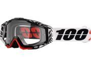 100% Racecraft 2016 MX Goggles w Clear Lens Zoolander Black White Clear
