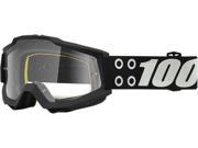 100% Accuri Defcon 1 2016 Snow Goggles Black Clear Lens