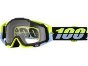100% Racecraft 2016 MX Goggles w Clear Lens Antigua Black Yellow Clear