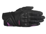 Alpinestars Stella Baika Womens Leather Gloves Black Pink XS