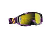 Scott USA Tyrant Zebra 2016 MX Offroad Goggles Purple Yellow Yellow Chrome Works Lens