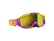Scott USA Tyrant Oxide 2016 MX Offroad Goggles w Chrome Works Lens Pink Yellow
