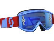 Scott USA 89Si Pro Oxide 2016 Youth MX Offroad Goggles Red Blue Blue Chrome Lens