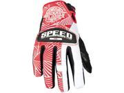 Speed Strength Throttle Body Womens Leather Mesh Gloves Red White MD