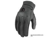 Icon 1000 Rimfire Leather Street Gloves Gray SM