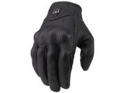 Icon Pursuit Leather Gloves Black LG