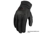 Icon 1000 Rimfire Leather Street Gloves Black LG