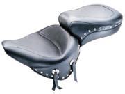 Mustang Wide Studded Touring Seat Black Fits 84 99 Harley FXST Softail Standard