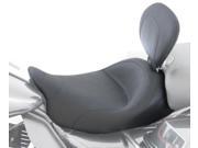 Mustang Solo Seat With Driver Backrest Black Plain Fits 08 12 Harley Street Glide FLHX