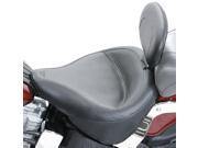 Mustang Wide Vintage Solo Front Seat With Driver Backrest Black Fits 2008 Harley XL 1200R Sportster Roadster