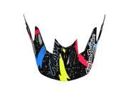 Troy Lee Designs D3 Blacklight Replacement Visor Black Red Yellow Blue