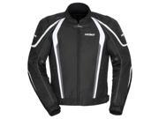 Cortech GX Sport 4.0 Mens Textile Motorcycle Jacket Black White LG