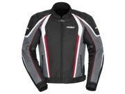 Cortech GX Sport 4.0 Mens Textile Motorcycle Jacket Gunmetal Black Red LG