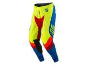 Troy Lee Designs SE Air Corsa Mens MX Offroad Pants Fluorescent Yellow Blue Red 38