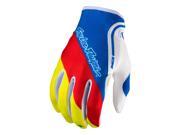 Troy Lee Designs XC Corsa Mens MX Offroad Gloves Blue Yellow White MD