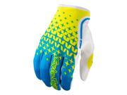 Troy Lee Designs XC Starburst Mens MX Offroad Gloves Cyan Blue Yellow White LG