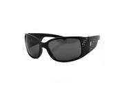 Bobster Boise Sunglasses Shiny Black Smoked Lens